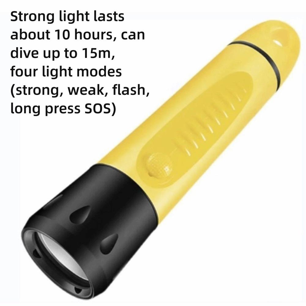 Fixed Focus Long-range Diving Flashlight 1200LM Submersible Lighting Underwater Lighting