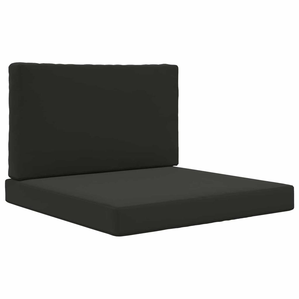 Outdoor Sofa Cushions 2 Pcs Black Polyester