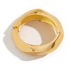 Exaggerated Metal Smooth Surface Wide Bracelet Bracelet Design Irregular Wave Spring Bracelet