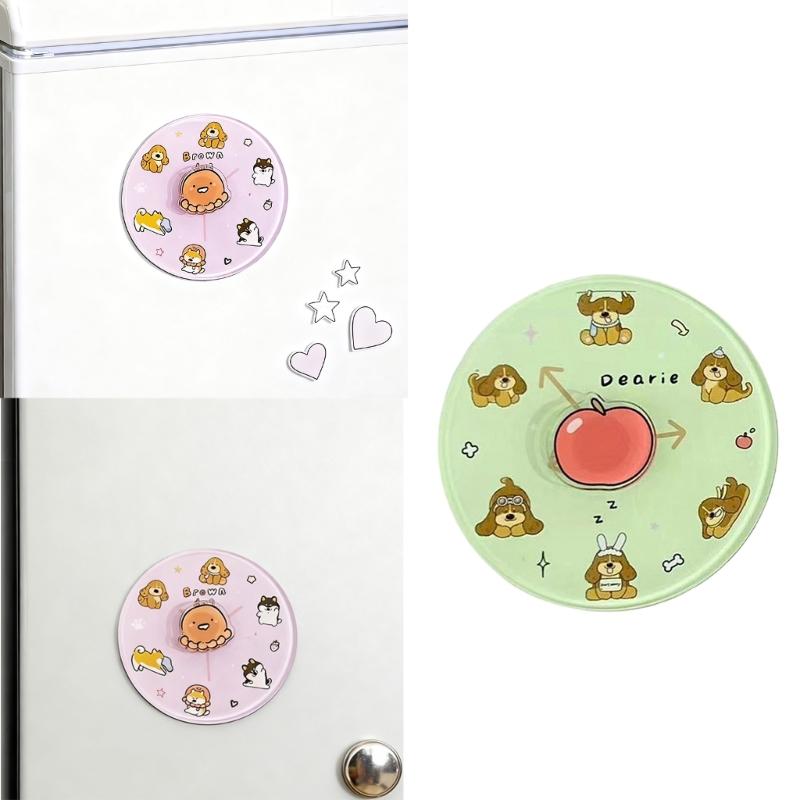 Fun Rotating Cartoon Creature Magnetic Decoration Acrylic For Refrigerator Memo Board Display