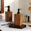 Imitation Wood Grain Soap Bottle Home Press Soap Dispenser Hand Wash Bottle Bathroom Shower Gel Bottle Decorative Ornament Gift