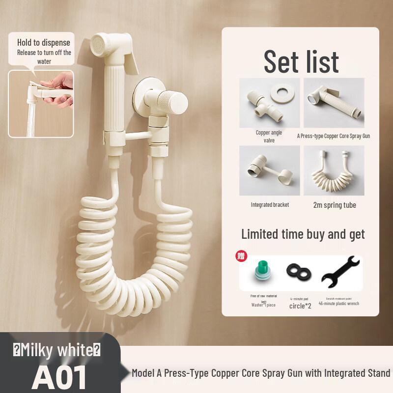 TLXT Bidet Sprayer Kit with Angle Valve