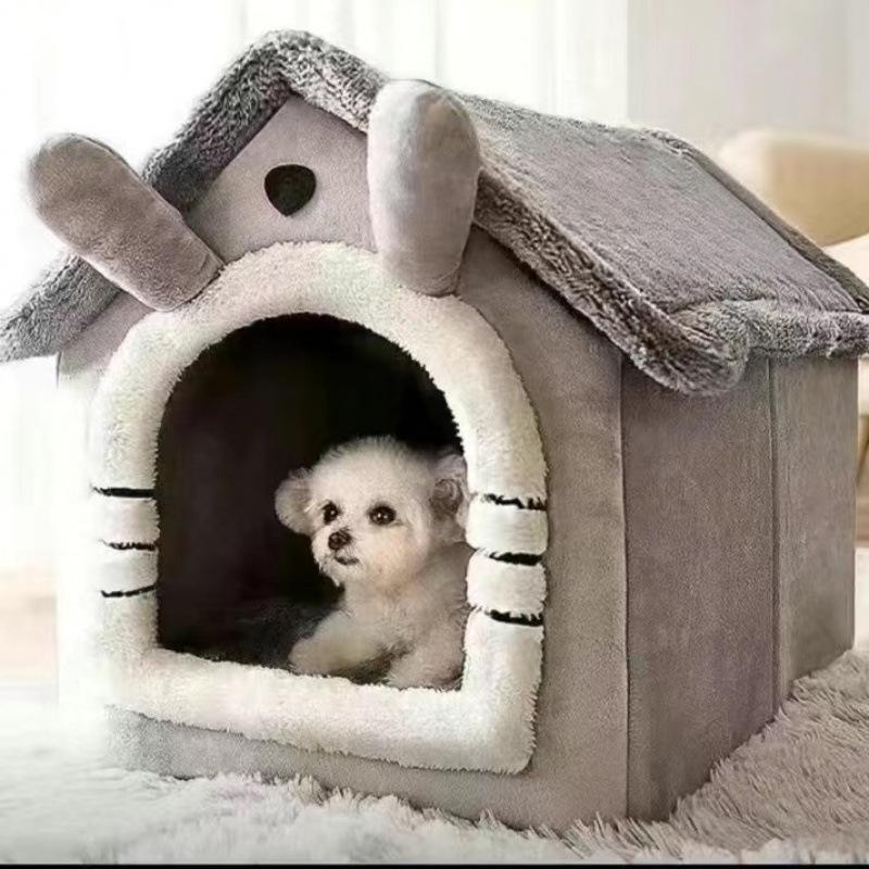 Winterwarmes Haustierbett: Ganzjahres-geschlossenes Kissen für Katzen und kleine Hunde, waschbar.