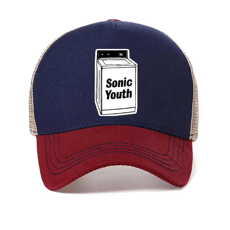Sonic Youth Rock Band Baseball Cap Male Harajuku Casual New Dad Hat Summer Mesh Cool Snapback Hats Bone Garros