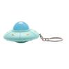 Mini LED Light Flying Saucer Keychain Pendant Creative UFO Keyring for Kids