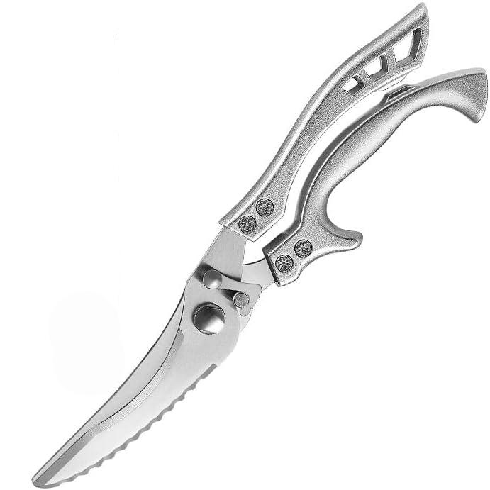 Multi-Functional Kitchen Scissors for Chicken, Fish, and BBQ with Rebound Action