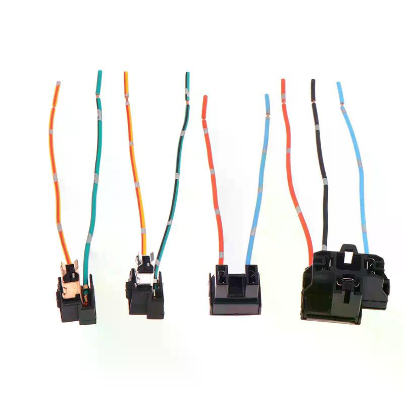 2Pcs/lot Headlight Lamp Bulb Socket Wiring Harness Connector Plug Adapter Line For H1 H7 H4 Bulb Car Head Light Connection Plugs