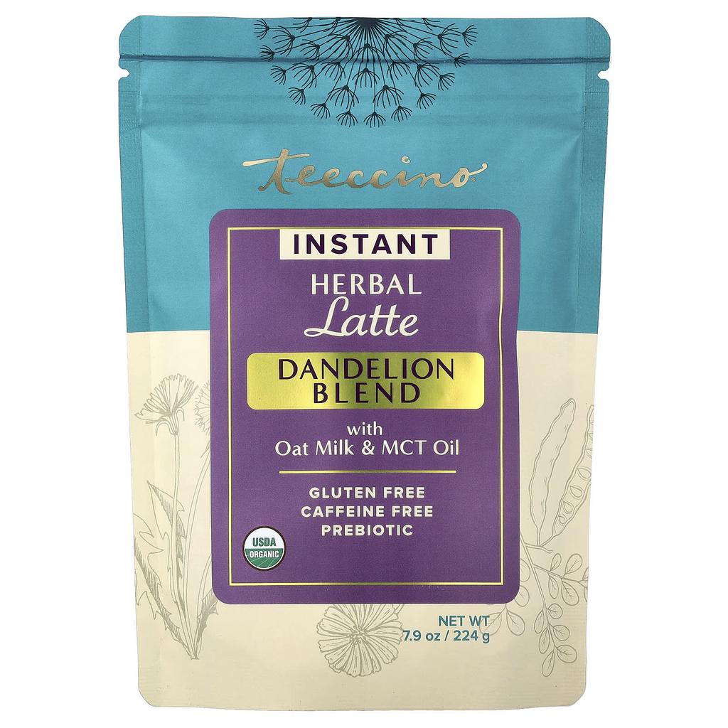 Teeccino, Instant Herbal Latte, Dandelion Blend, Caffeine Free, 7.9 oz (224 g)