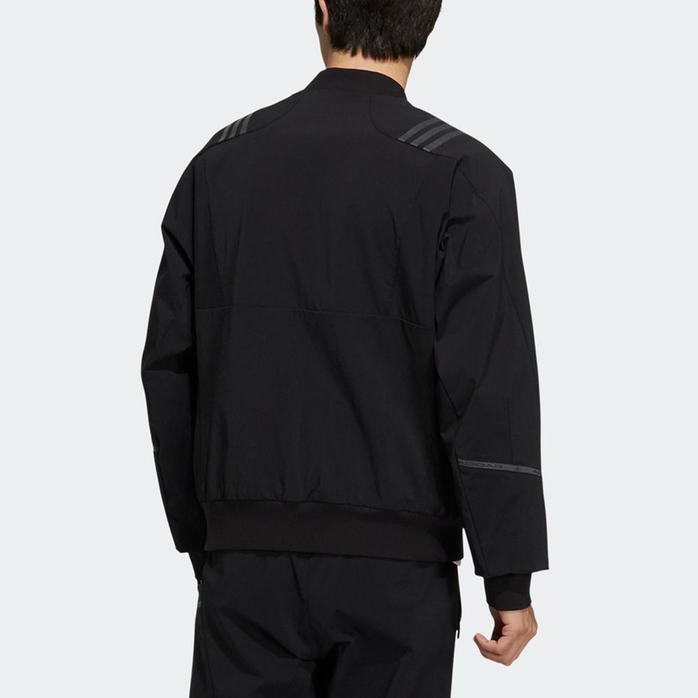 Herren Adidas Sportlich Stilvoll Einfarbige Logo Minimalistische Jacke Schwarz H40231