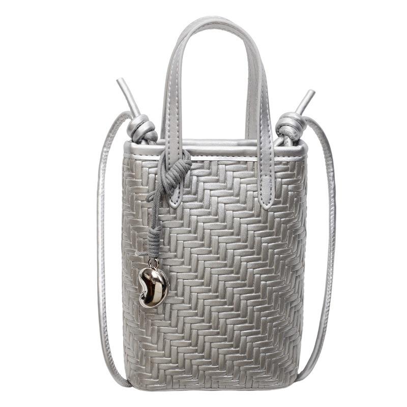 Niche Woven Bags Women's Summer New Fashion Women's Bags Popular Shoulder Messenger Bags Hand Bag Mobile Phone Bag