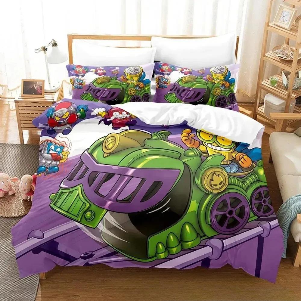 3D Print Super Zings Bedding Set,Duvet Cover Comforter Bed Set Quilt Cover Pillowcase,King Queen Twin Size Boys Girls Adultse