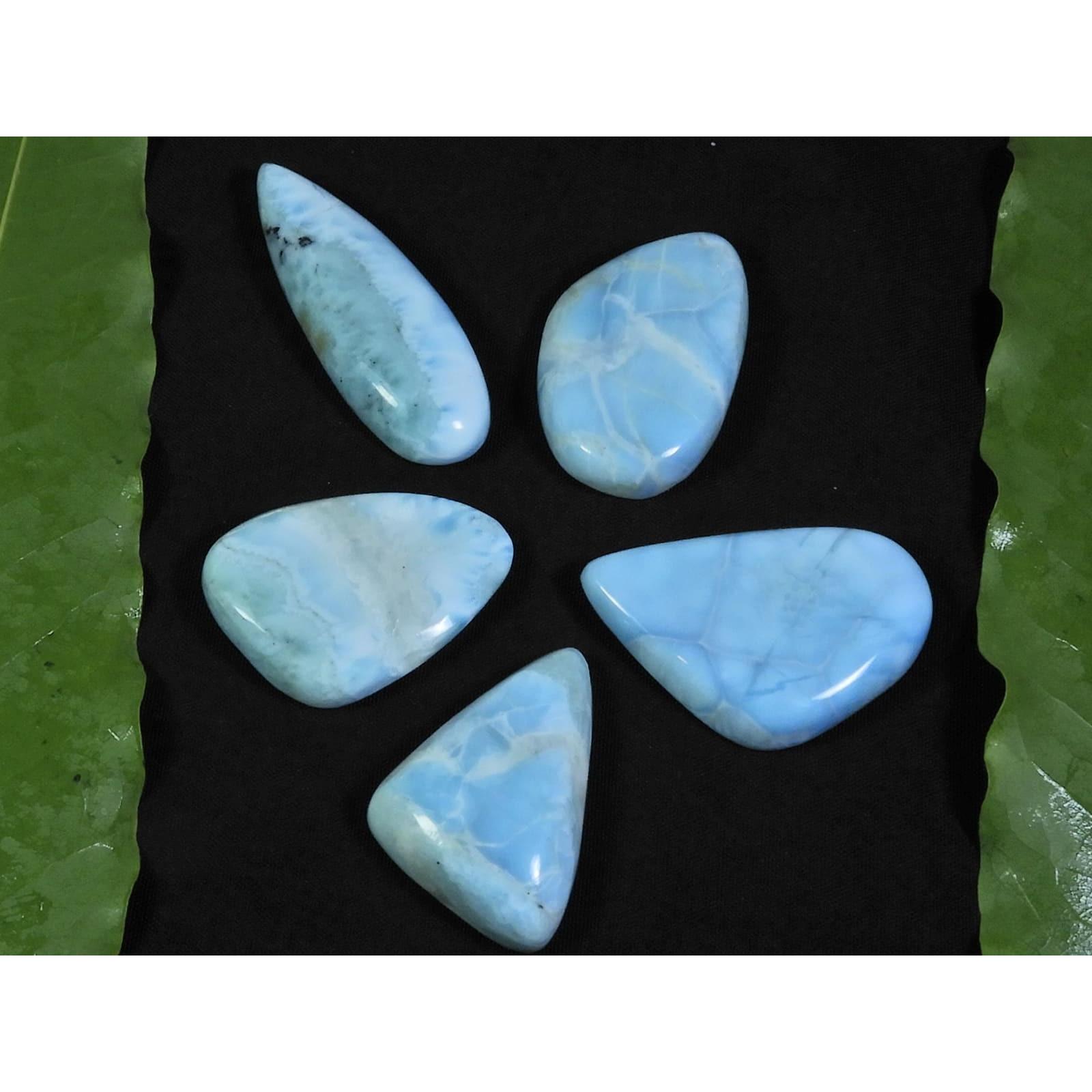 

20X29-20X32MM Natural Larimar Pectolite Fancy Cabochon Loose Gemstone 5Pcs C-56