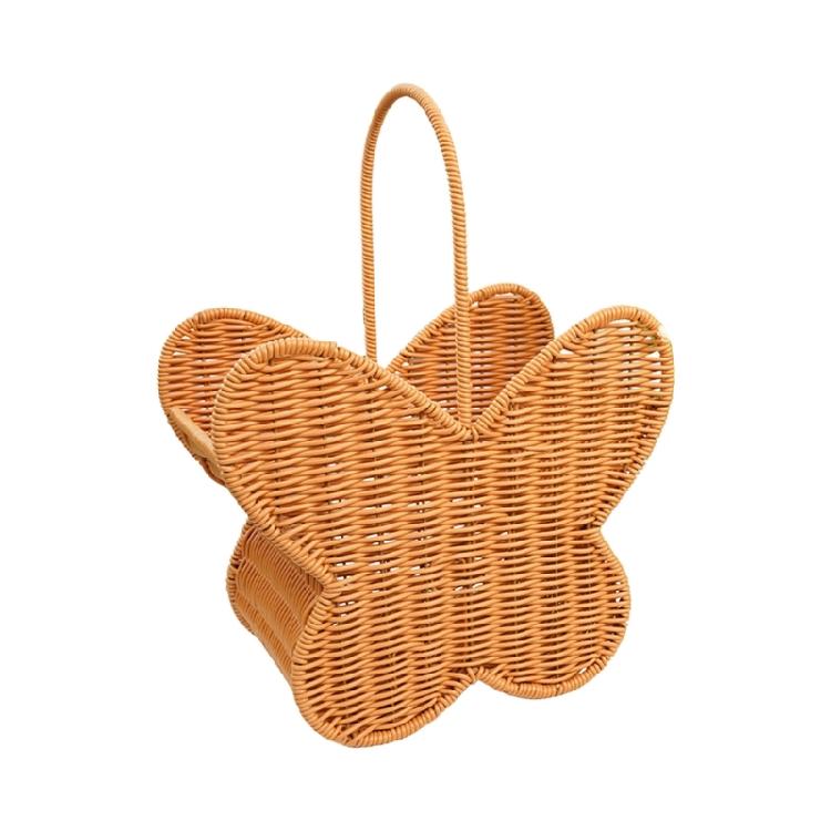 Decorative Butterfly Shaped Basket with Handle Plastic Construction Storage Container For Living Room Bedroom 1370₽