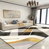 Tappeto Geometrico Dorato Chic Tappeto Moderno Elegante per Soggiorno Area Spaziosa Tappetino Morbido Antiscivolo Decorazione Divano per Camera da Letto