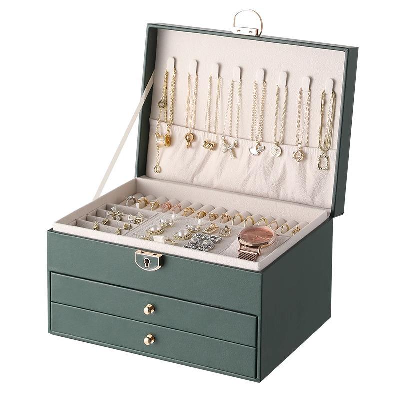 Luxury Anti-Oxidation Jewelry Storage Box: Large Capacity for Rings, Earrings, Necklaces, and Bracelets