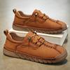 Classic Leather Shoes Men Casual Sneakers Handmade Outdoor Men Shoes Leather Moccasins Man Flats Shoes