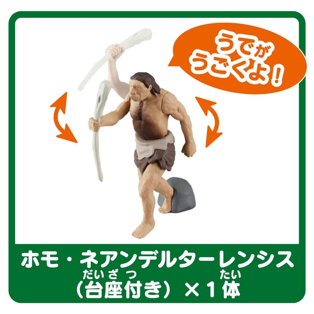 TAKARA TOMY Ania Shogakukan Illustrated Prehistoric Creatures Mini Encyclopedia Dinosaur Toy for Ages 3 and Up