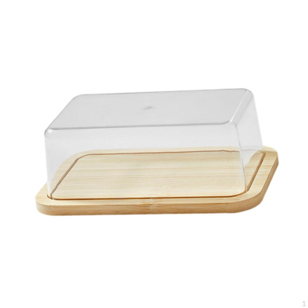 Butter Dish with Lid Holder Tray for Refrigerator Kitchen Counter M
