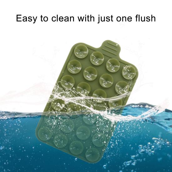 2er-Pack Silikonhülle mit Saugnapf, selbstklebende Telefonhalterung, freihändiges Aufkleben auf spiegelglatte Oberflächen