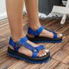 Estate nuove scarpe da spiaggia con blocco di colore europee e americane con suola spessa Sandali con plateau da donna Zapatos De Mujer
