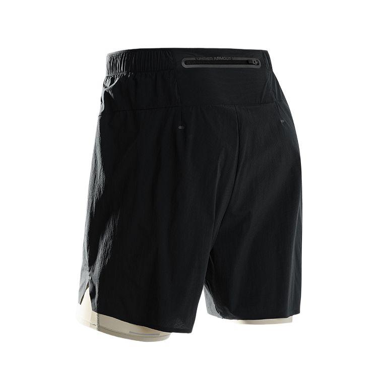 Under Armour Trail Running Series Outdoor Cool Lightweight Sun Protection Two-In-One Five-Point Casual Shorts Men Shorts Dark-Twilight 15214210B-0033