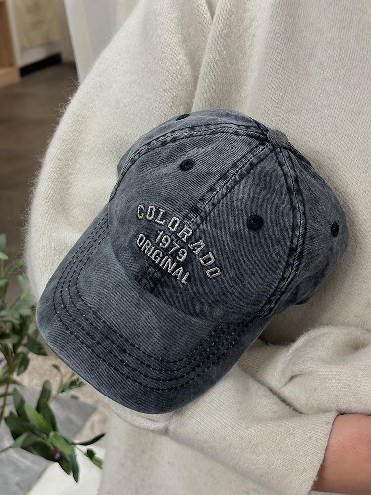 Retro Colorado Letter Embroidery Baseball Caps Spring Summer Cotton Adjustable Casual Hat Hip Hop Streetwear Sun Hats For Baby