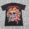 Metallica Flaming Pushead Band Tour T-shirt Storlek Large Grafiskt tryck High-end Lyx är för både Män och Kvinnor Topp Y2k