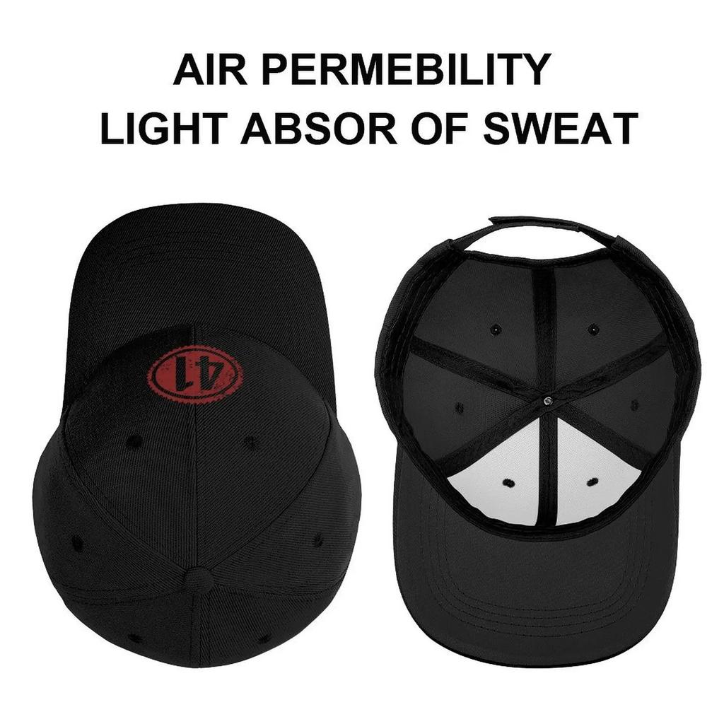 Dave Matthews Band 41 Red Distressed Label Baseball Cap Rave Uv Protection Solar Hat |-F-| Dropshipping Unisex's Caps Women's