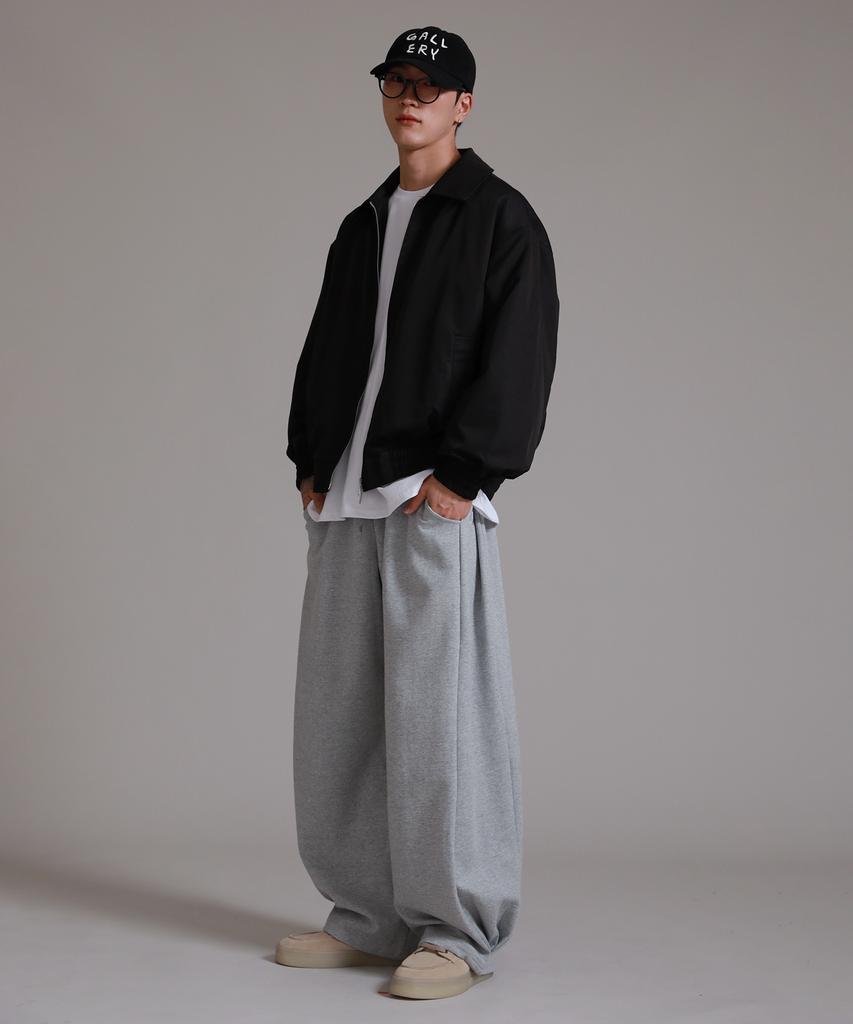 Like The Most Minimal Oversized Standard Collar Blouson Jacket_Black