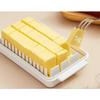 Butter Dish with Lid Covered Enamel Keeper Beech Wood Top Plastic Lid Airtight Storage Container for Cheese Tray Kitchen