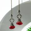 2PCS Bronze Crystal Pendant Home Decoration Car Trim Ceiling Fan Chain Extender Crystal Prism Drop Lamp Pendants