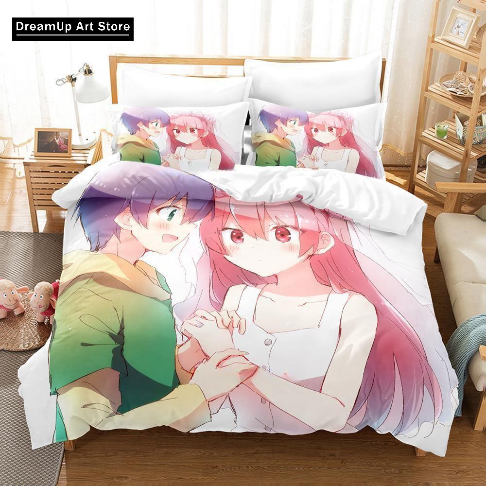 

Аниме TONIKAWA Over The Moon For You Комплект постельного белья для мальчиков и девочек Twin Queen Полный размер Пододеяльник Наволочка Кровать Взрослая Спальня EU Single 90x200cm