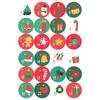 24Pcs/sheet Christmas Advent Calendar Number Sticker DIY Cookie Candy Packaging Sticker Gift Bag Wrapping Seal Dot Label