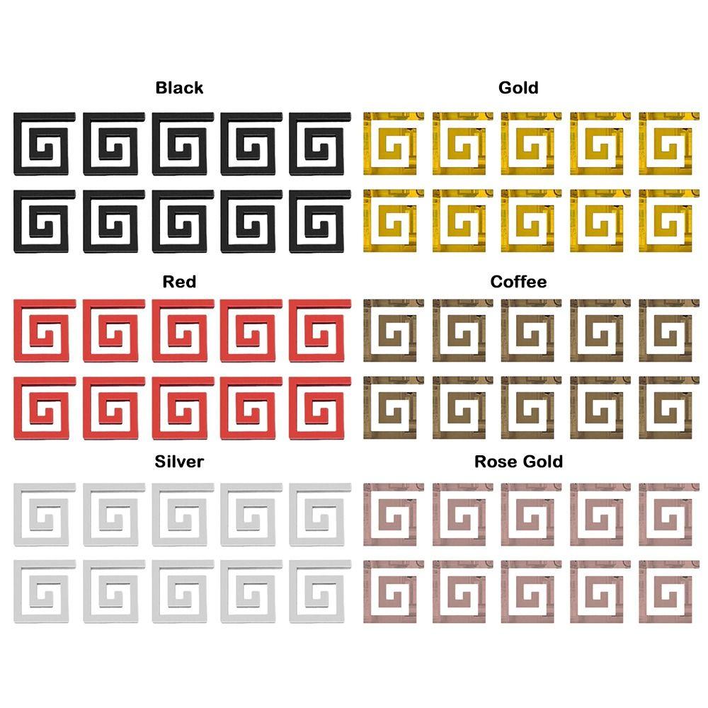 10pcs 3D Mirror Self-Adhesive Waistline Self-Adhesive Edge Strip Decoration Corner Line  Wall Decor