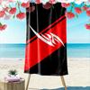 Large Beach Towel with Red Diagonal Streamline Logo, Quick Dry Microfiber, Soft and Durable, for Beach Pool Travel