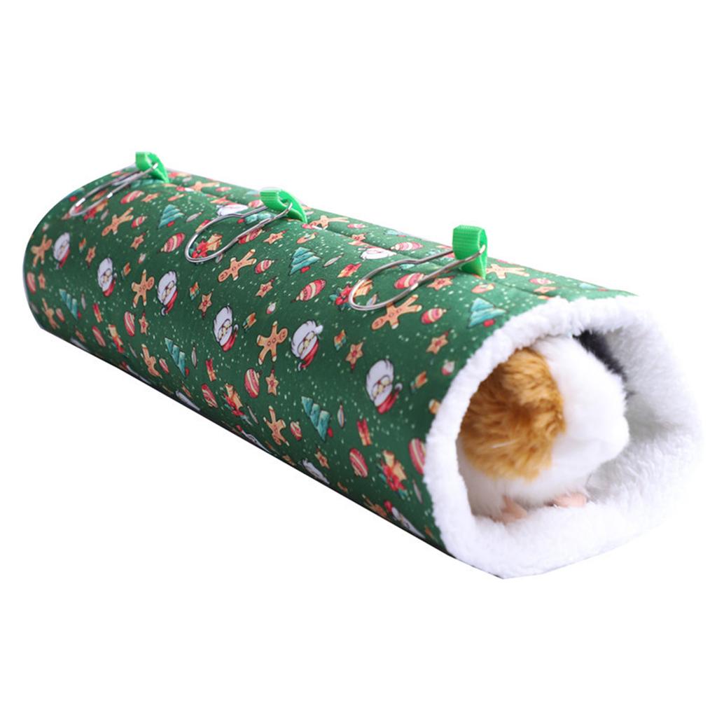 Warm Plush Bed Hideout Cage Accessories for Guinea Pig Hamster Ferret Chinchilla Sugar Glider Toys Hamster Bedding Gift
