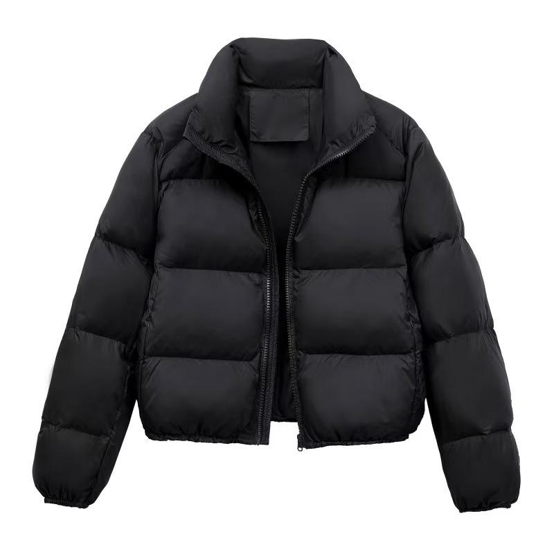 Solid color short Kendou style women's autumn and winter coat fashionable thickened warm zipper bread clothes cotton clothes tide