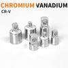 6pcs Universal Ratchet Wrench Socket Converter Sleeve Head Torque Adapter Combined CR-V Chrome Vanadium Steel 1/4" 1/2" 3/8"