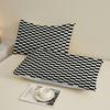 1pc Black White Grid Printed Fitted Sheet 100% Polyester Durable Bedding Set Sheet Ffor Home Bedroom Decoration Birthday Gift