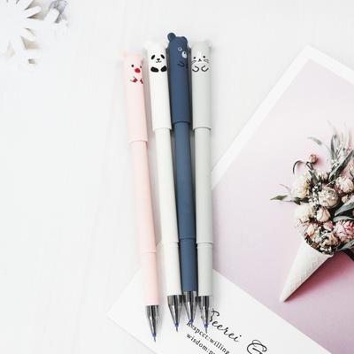 Set di 4 Penne Gel Cancellabili Inchiostro Nero Blu 5,9" Lunghe Penne Gel Scrittura Disegno Firma Forniture per Casa Ufficio Aula