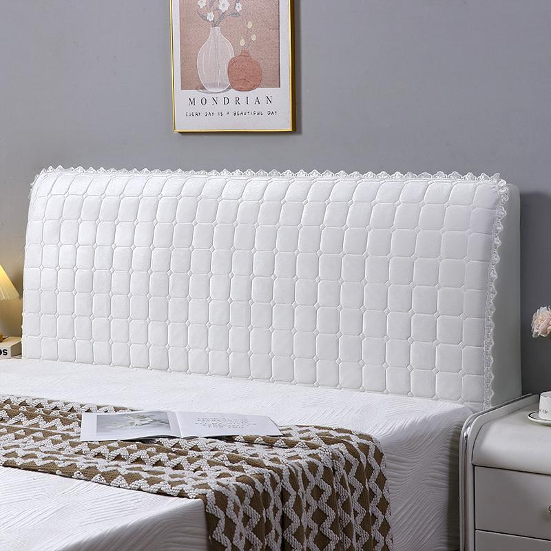 Thickened Velvet Cotton Bedside Cover New Elastic Soft Pack Fabric Art Bedside Cover Refurbishment Dustproof Cover 1.2m (high 60cm )