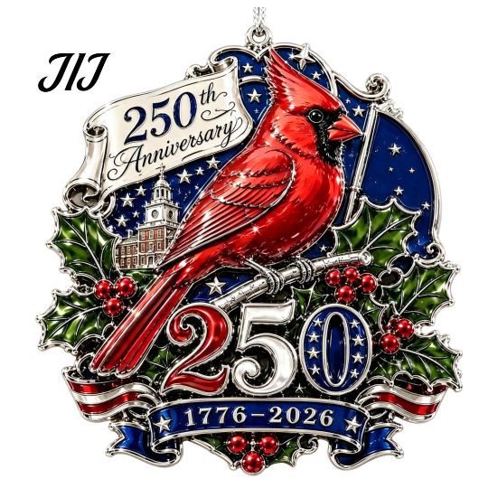 Patriotic Christmas Tree Snowflake Ornaments 250 Anniversary USA Ornament, United States 1776-2026 250th Holiday Gift for Family Friends Keepsake,