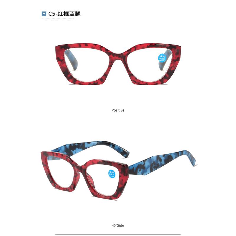 New Women Fashion Reading Glasses Butterfly Shaped Anti Blue Light Design Glasses Spring Glasses Legs Reading Eyeglasses+1.0+4.0