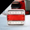 2pcs 12V 24V Side Marker Light 10LED Square Trailer Lights Tail Lights with Reflector  for Van Truck RV
