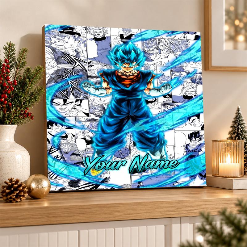Gogeta Custom Name Diamond Painting Personalized 5D Full Drill DIY Diamond Art Home Decor