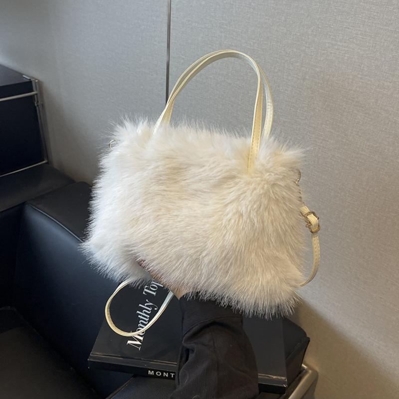 

Роскошные женские квадратные сумки через плечо из искусственного меха, зимняя пушистая женская сумка через плечо, мягкая пушистая плюшевая женская маленькая сумочка, кошелек 25x12x19cm