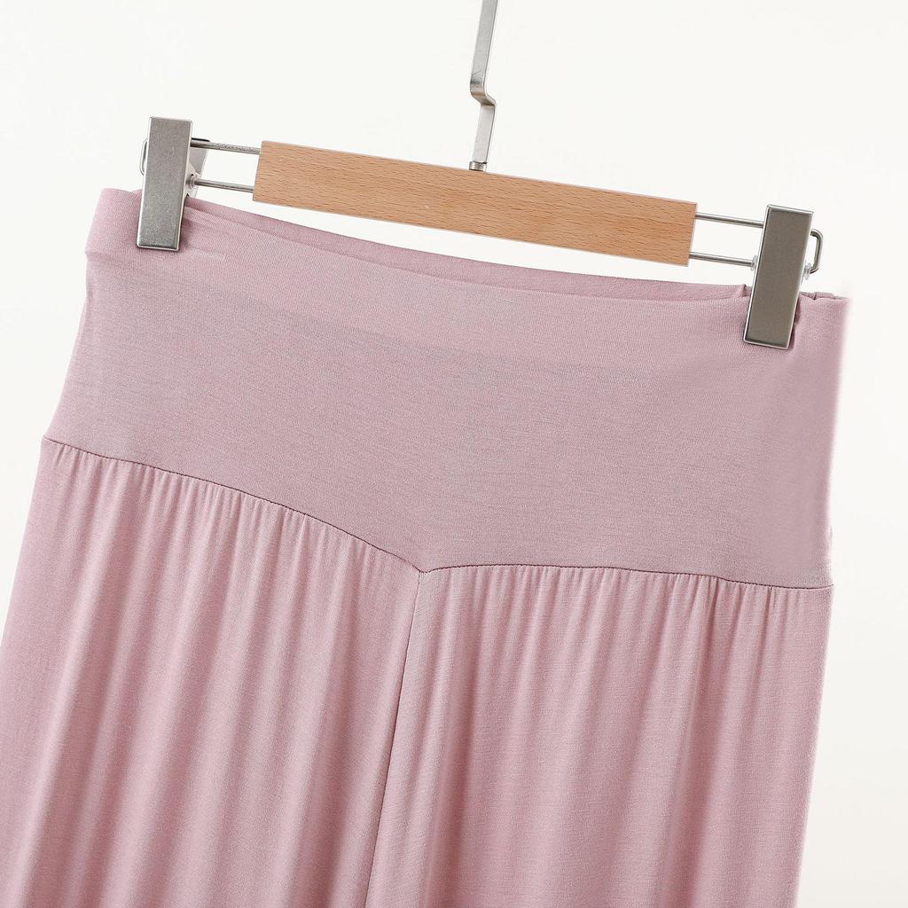 Summer Modal Plus-Size Loose Wide-Leg Cropped Pants - Korean Style High-Waist Casual Trousers