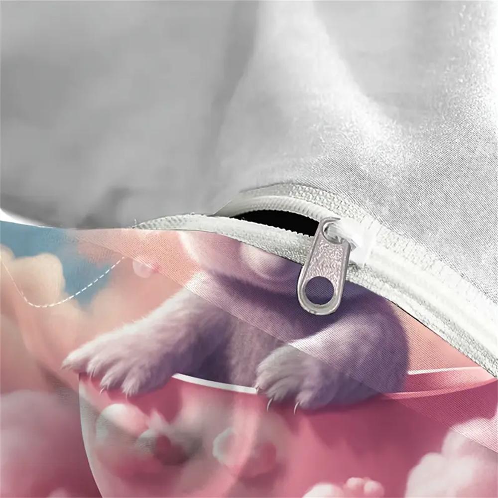 Cute Cartoon Koala Bedding Set 2/3pcs Set Quilt Cover Set 1 Quilt Cover + 1/2 Pillow Cover Without Quilt Core, Soft