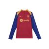 FC Barcelona Strike Elite Letter Print Color Block Crew Neck Long Sleeve T-Shirt Men Tops Red FJ5373-621