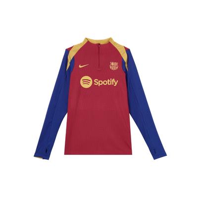 FC Barcelona Strike Elite Letter Print Color Block Rundhals Langarm T-Shirt Herren Oberteile Rot FJ5373-621